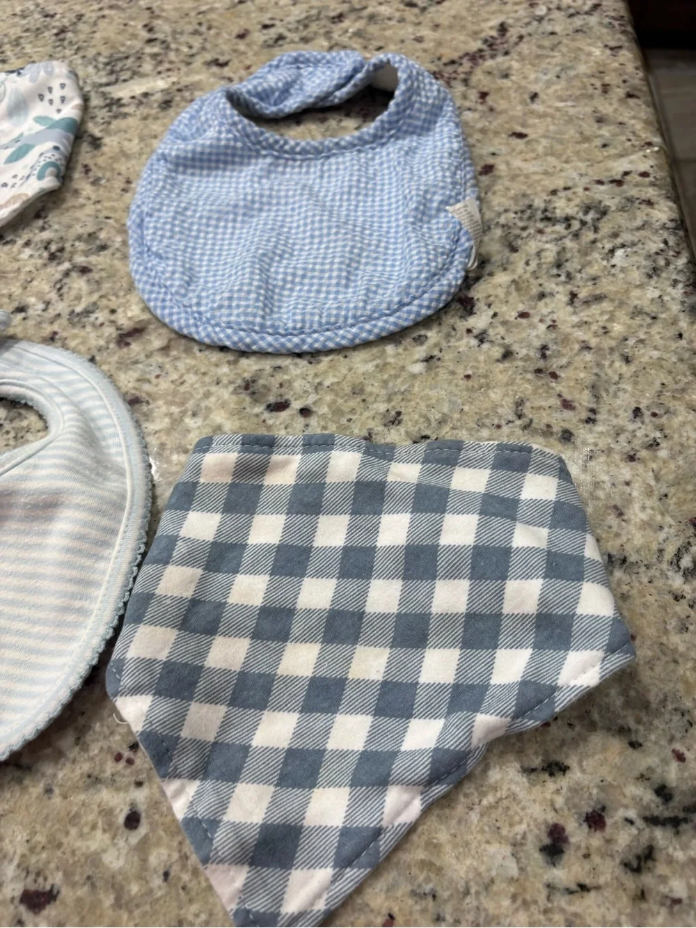 Bundle of 5 boys bibs 3 GUC 2 fair No rips or tears